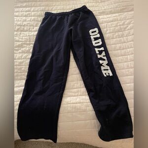 Navy blue old Lyme straight leg sweatpants in small